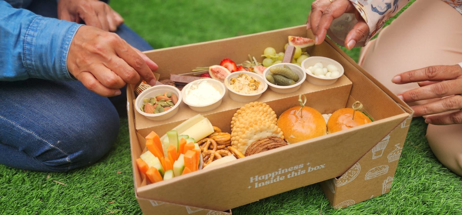 Close-up of Soulful Spreads catering food selection